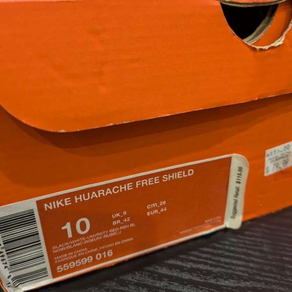 Nike Kids Black and Red NYC Sneakers - Picture 3 of 16